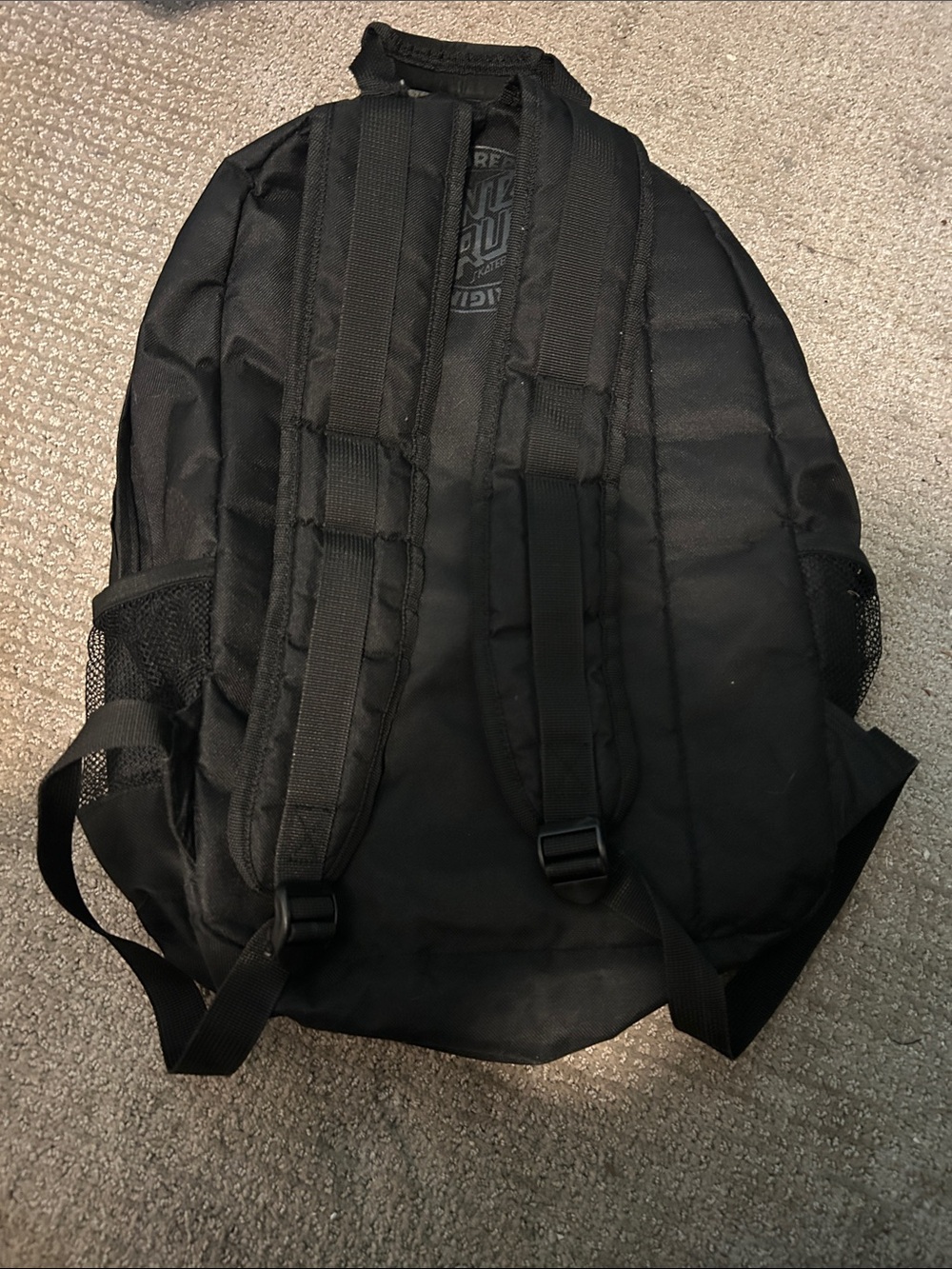 Santa Cruz Skateboards Black Backpack with Yellow and Red Logo - Picture 2 of 3